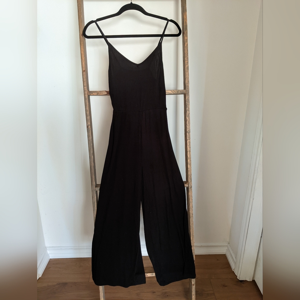 Wide Leg Black Jumpsuit Size S